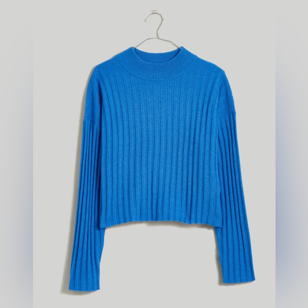 Madewell mock neck crop sweater size M